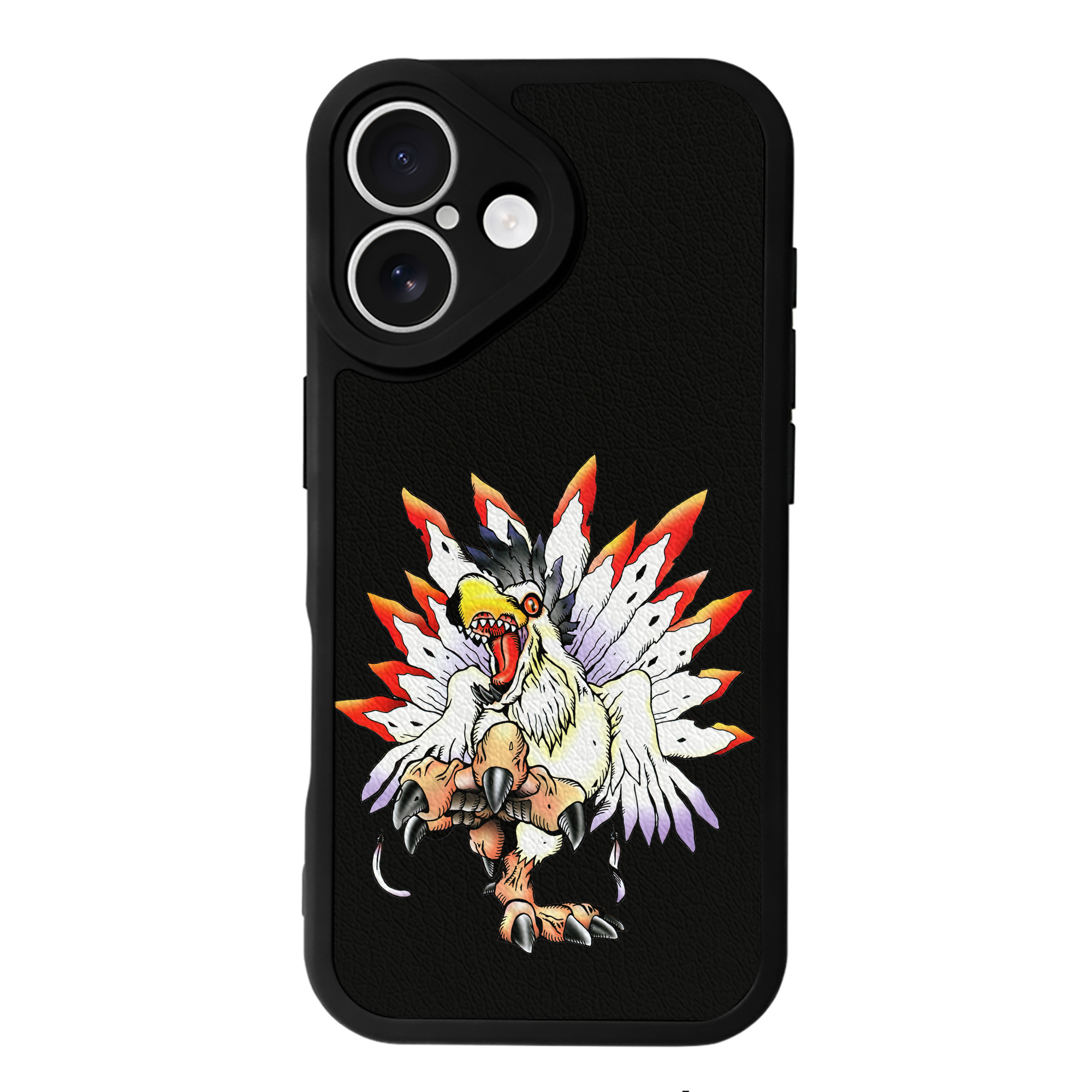 （画像用） Digimon デジタルモンスター/デジモン 【iPhone 16シリーズ対応】シリコンスマホケース（レザー調） 材質：シリコン